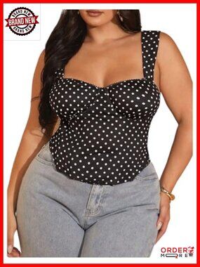 Plus Size Bustier Corset Top Sleeveless Sweetheart Neck Hook Eye Back